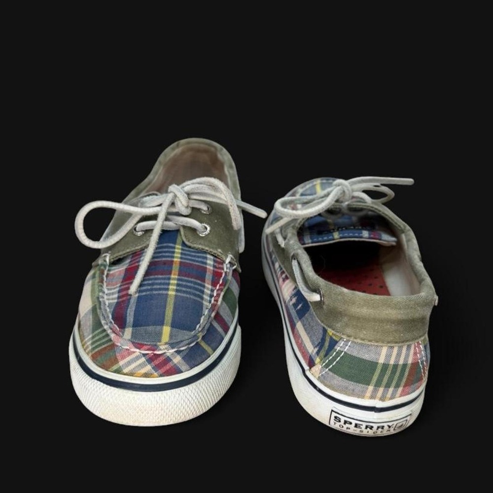 Sperry Top-Sider Women's Plaid Canvas Boat Shoes - Size 9.5M (Style 9605551)